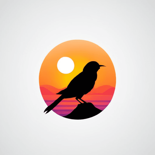 Professional logo design. bird with sunset <lora:sdxlbase20:1>