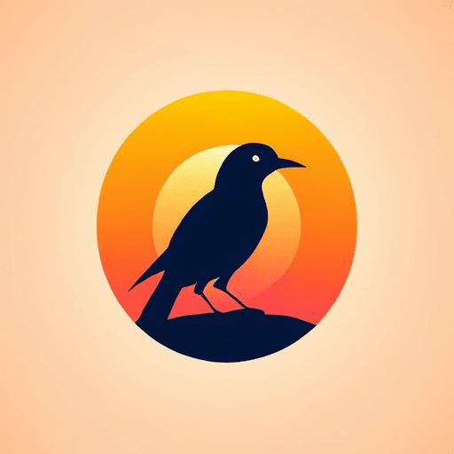 Professional logo design. bird with sunset <lora:sdxlbase20:1>