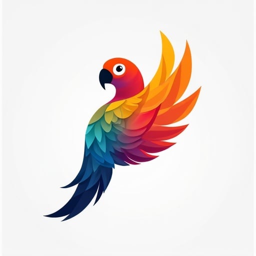 coloful bird logo