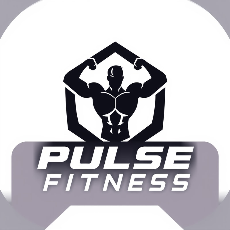 Design a modern and energetic logo for "Pulse Fitness," with bold typography and movement-inspired shapes to evoke strength and activity.