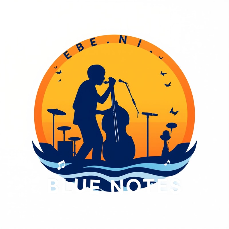 Professional logo design. Create a vibrant, dynamic logo for a summer jazz festival named “Blue Notes.”