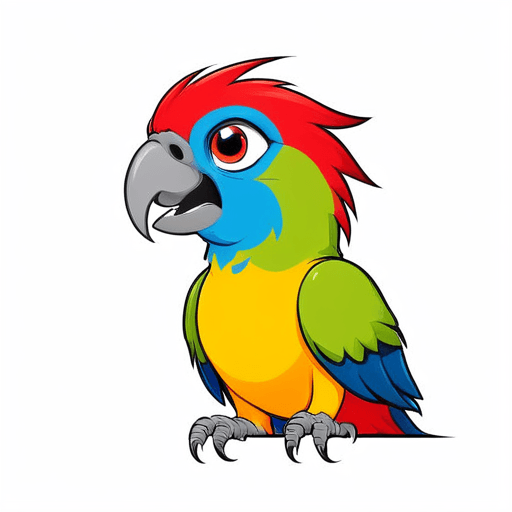 Professional logo design. parrot looking up right <lora:sdxlbase20:1>