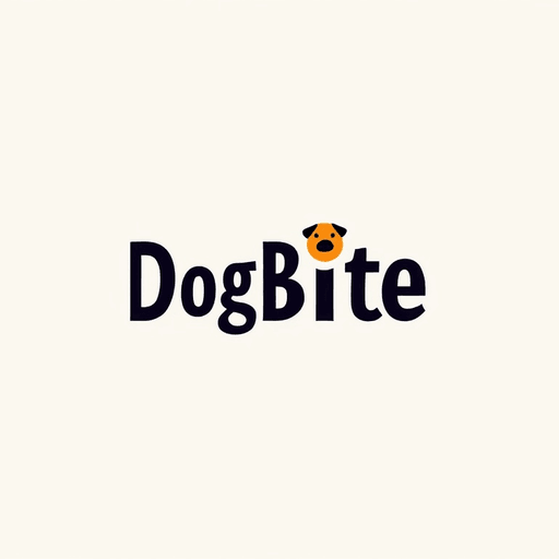 Professional logo design. wordmark logo. text 'DogBite'. creative bite inside one of the letters