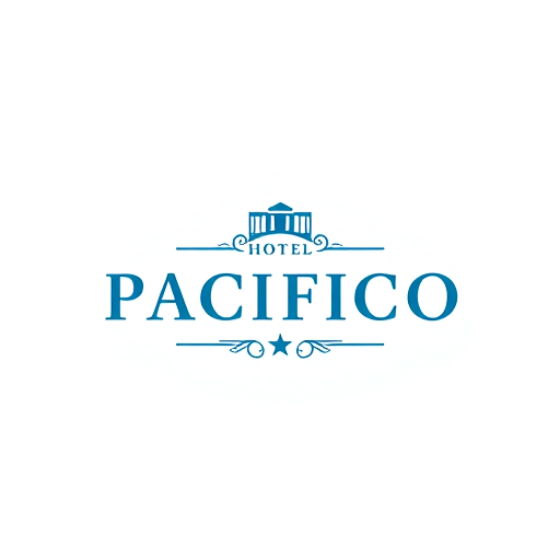Professional logo design. hotel pacifico. letterform