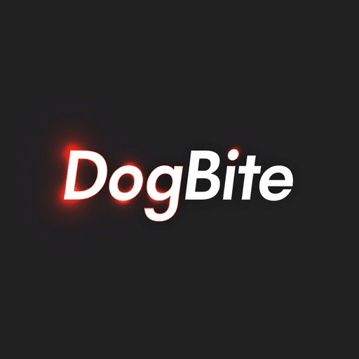 Professional logo design. wordmark letters only logo. text 'DogBite'. creative concept.