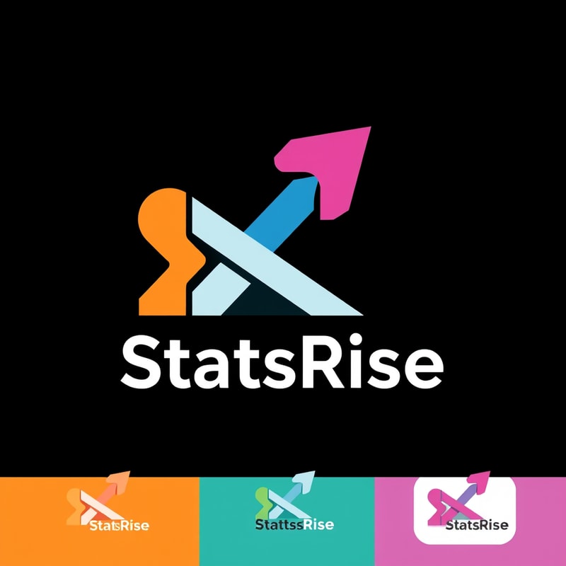 Professional logo design. concept logo of a arrow. colorful playful theme. with the text 'StatsRise'