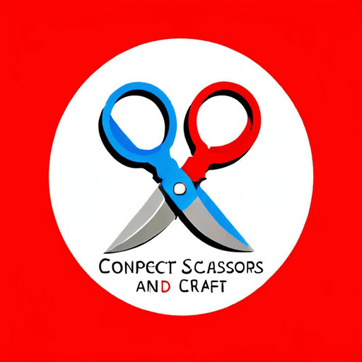 Professional logo design. conecpt of scissors and paper for crafts logo. colrful <lora:sdxlbase20:1>