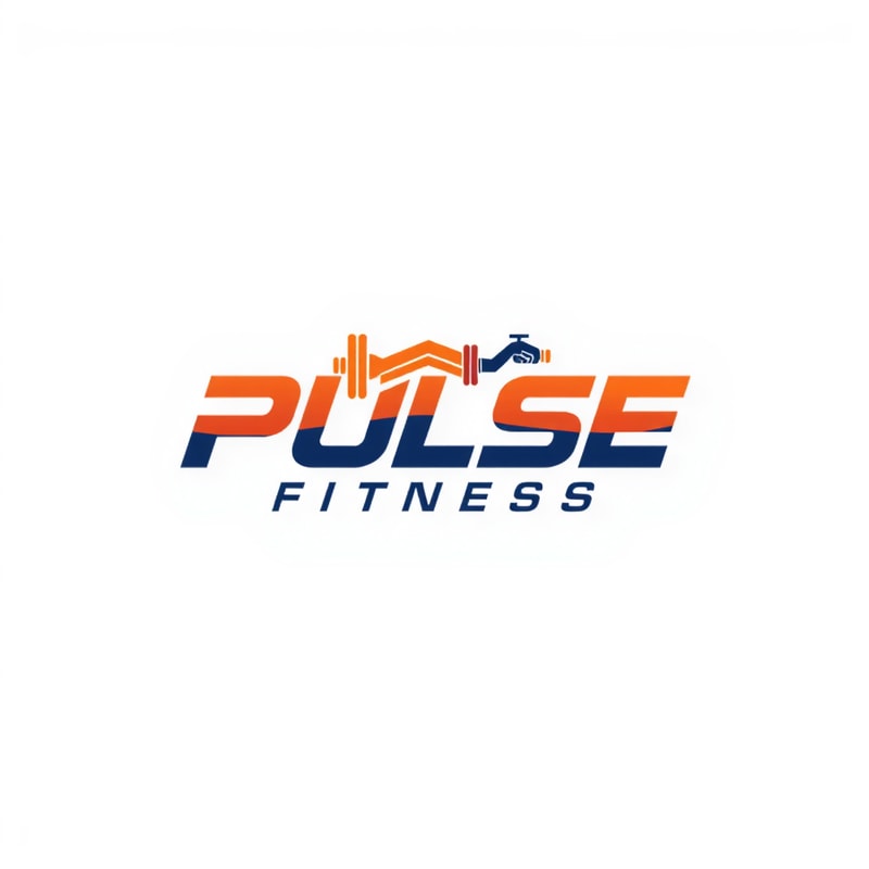 Design a modern and energetic logo for "Pulse Fitness," with bold typography and movement-inspired shapes to evoke strength and activity.