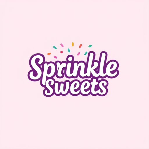 Professional logo design. Create a playful logo for "Sprinkle Sweets," with fun fonts and pastel colors.