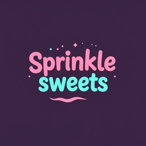 Professional logo design. Create a playful logo for "Sprinkle Sweets," with fun fonts and pastel colors.