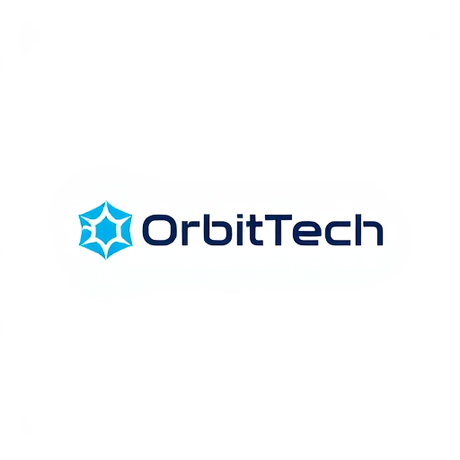 Professional logo design. Design a futuristic logo for "OrbitTech," incorporating geometric shapes and sleek typography.