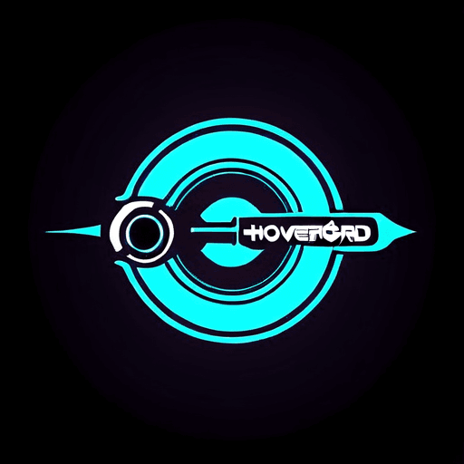 Professional logo design. hoverboard logo. cool. futuristic. skateboard element. add HOVER text <lora:sdxlbase20:1>