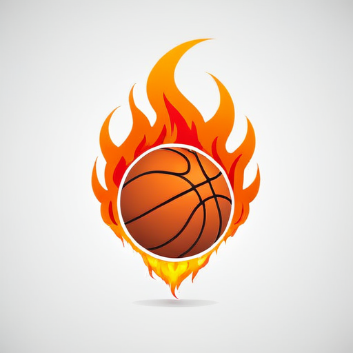 Professional logo design. basketball fire shot logo <lora:sdxlbase20:1>