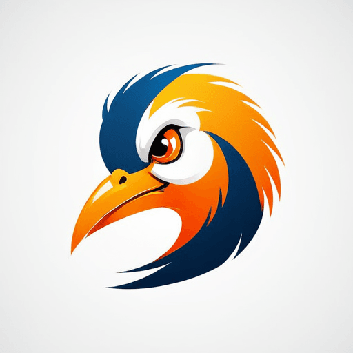 Professional logo design. bird logo, looking sideway, face only, add sparks <lora:sdxlbase20:1>