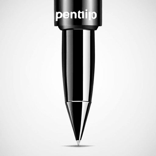Professional logo design. logo for PenTip company. close up of pen tip for drawing. Add the words PenTip <lora:sdxlbase20:1>