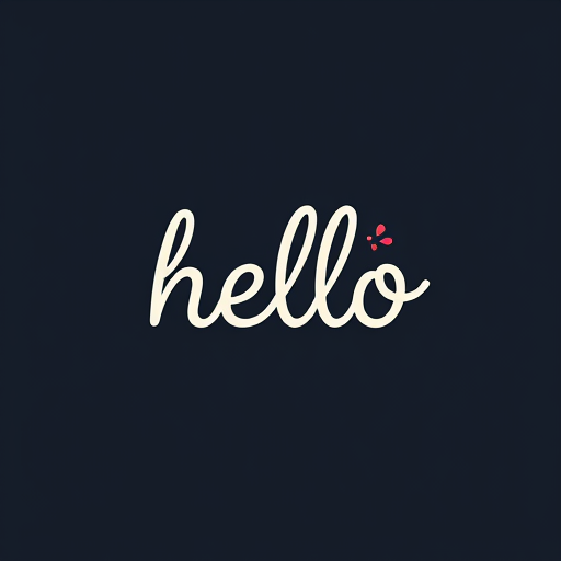 Professional logo design. hello wordmark