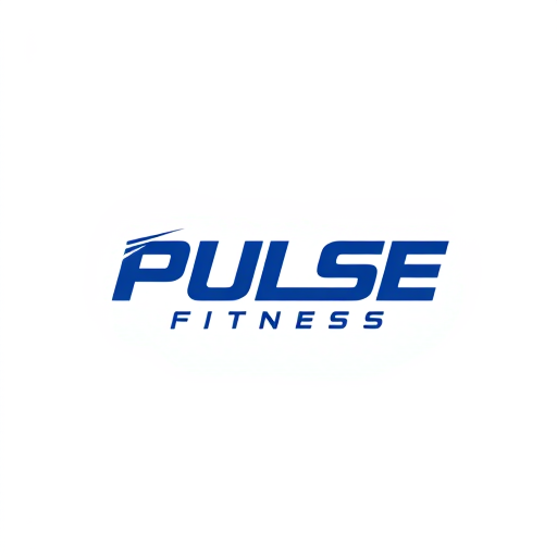 Professional logo design. Design a modern and energetic logo for "Pulse Fitness," with bold typography and movement-inspired shapes to evoke strength and activity.