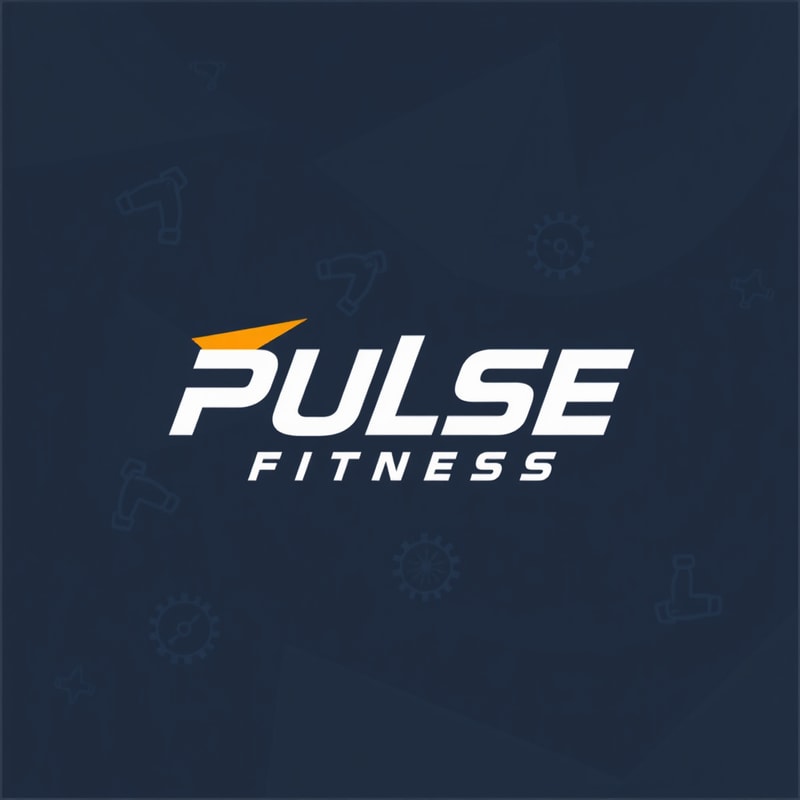 Design a modern and energetic logo for "Pulse Fitness," with bold typography and movement-inspired shapes to evoke strength and activity.