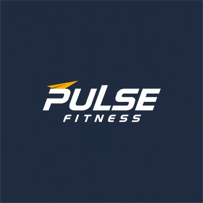 Design a modern and energetic logo for "Pulse Fitness," with bold typography and movement-inspired shapes to evoke strength and activity.