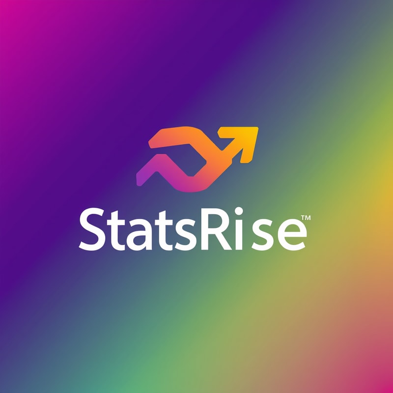 Professional logo design. concept logo of a arrow. colorful playful theme. with the text 'StatsRise'