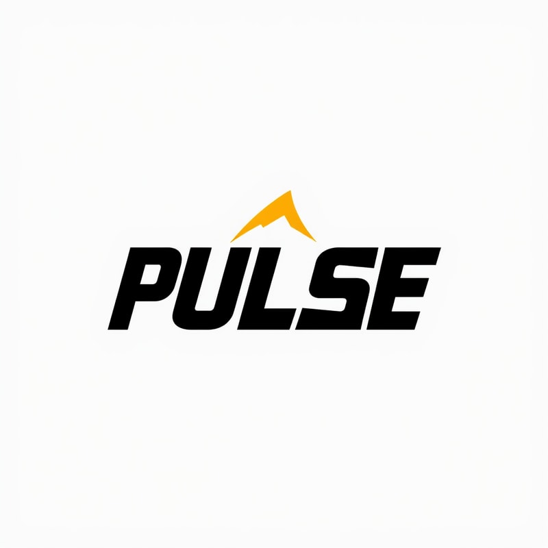 Design a modern and energetic logo for "Pulse Fitness," with bold typography and movement-inspired shapes to evoke strength and activity.