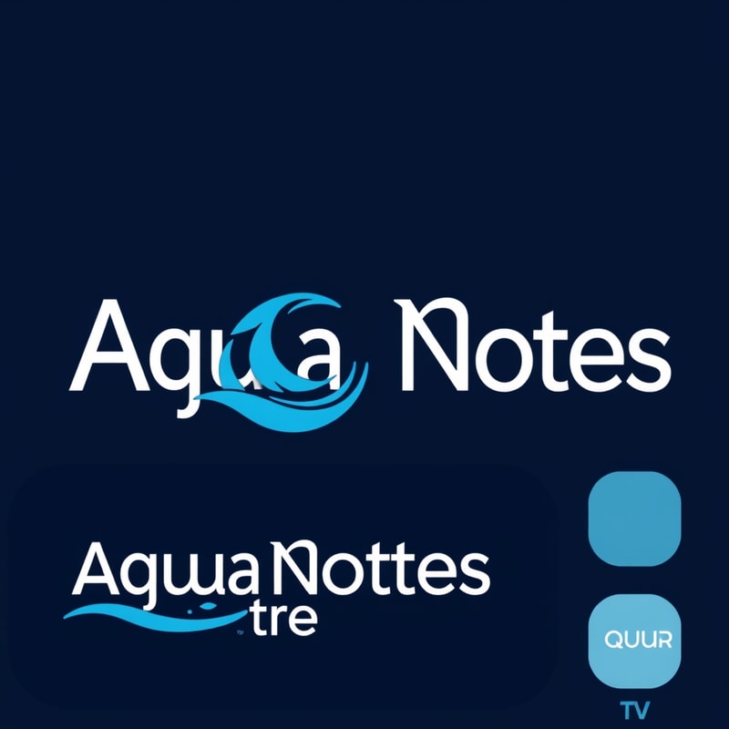 Professional logo design. aqua notes logo