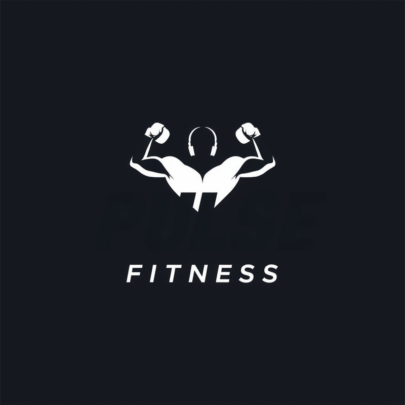 Design a modern and energetic logo for "Pulse Fitness," with bold typography and movement-inspired shapes to evoke strength and activity.