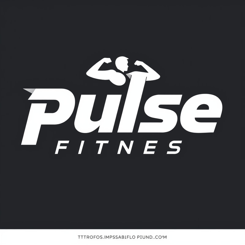Design a modern and energetic logo for "Pulse Fitness," with bold typography and movement-inspired shapes to evoke strength and activity.
