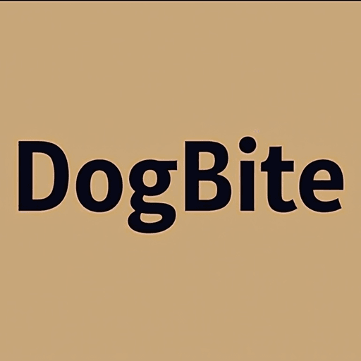 Professional logo design. wordmark letters only logo. text 'DogBite'. creative fonts.