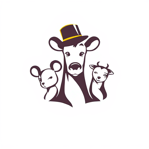 Professional logo design. Hat mouse giraffe dog 