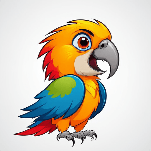 Professional logo design. parrot looking up right <lora:sdxlbase20:1>