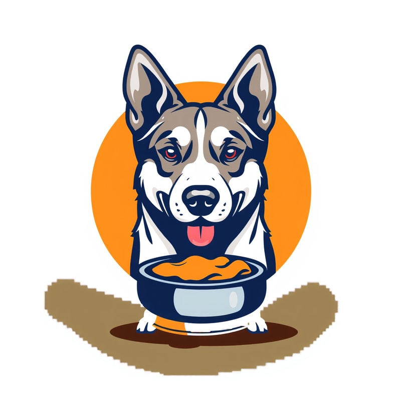 dog with text dog food