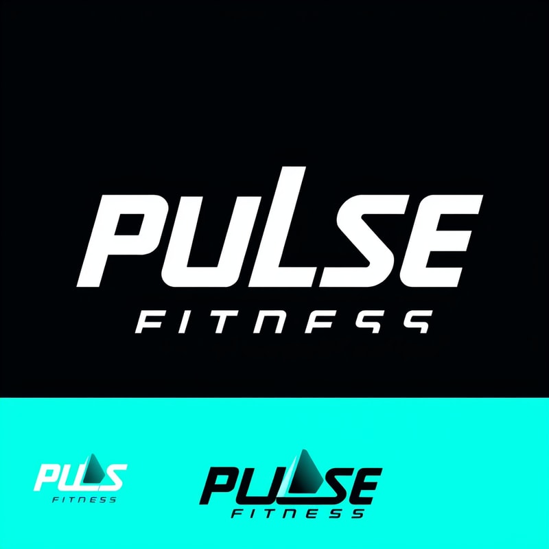 Design a modern and energetic logo for "Pulse Fitness," with bold typography and movement-inspired shapes to evoke strength and activity.