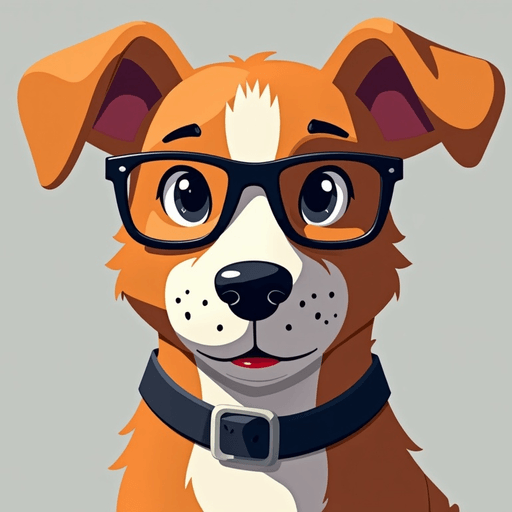 Professional logo design. dog logo with glasses