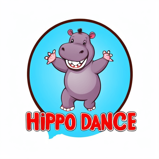 Professional logo design. hippo dance <lora:sdxlbase20:1>