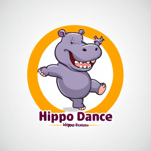 Professional logo design. hippo dance <lora:sdxlbase20:1>