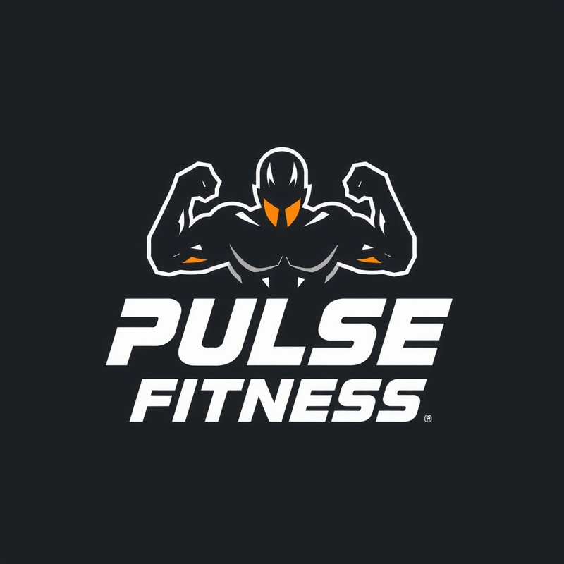 Design a modern and energetic logo for "Pulse Fitness," with bold typography and movement-inspired shapes to evoke strength and activity.