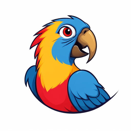 Professional logo design. parrot looking up right <lora:sdxlbase20:1>