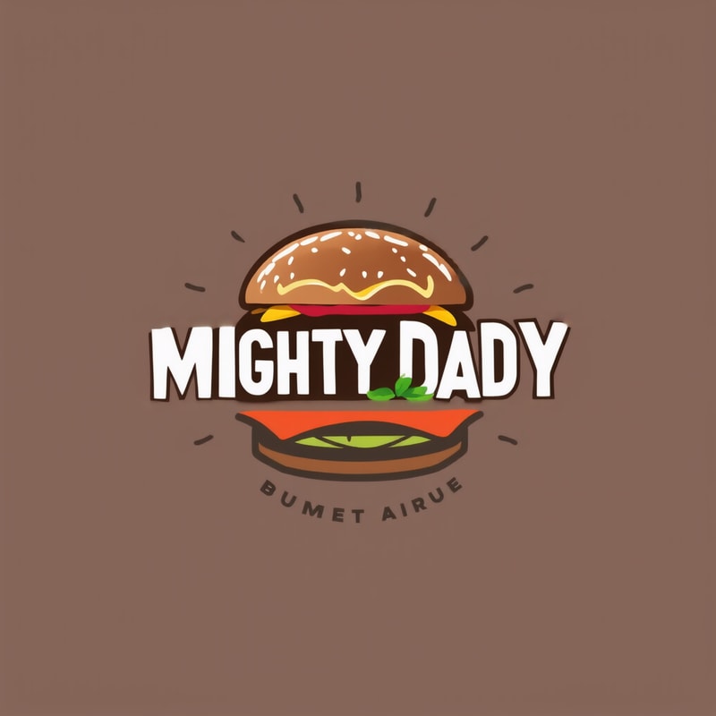 Design a playful logo for a gourmet burger restaurant, “Mighty Daddy.”