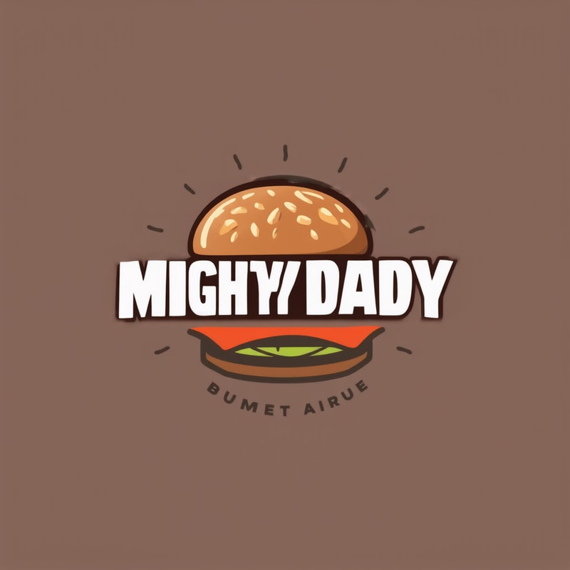 Design a playful logo for a gourmet burger restaurant, “Mighty Daddy.”