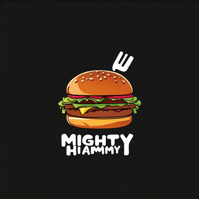  Design a playful logo for a gourmet burger restaurant, “Mighty Hammy.”
