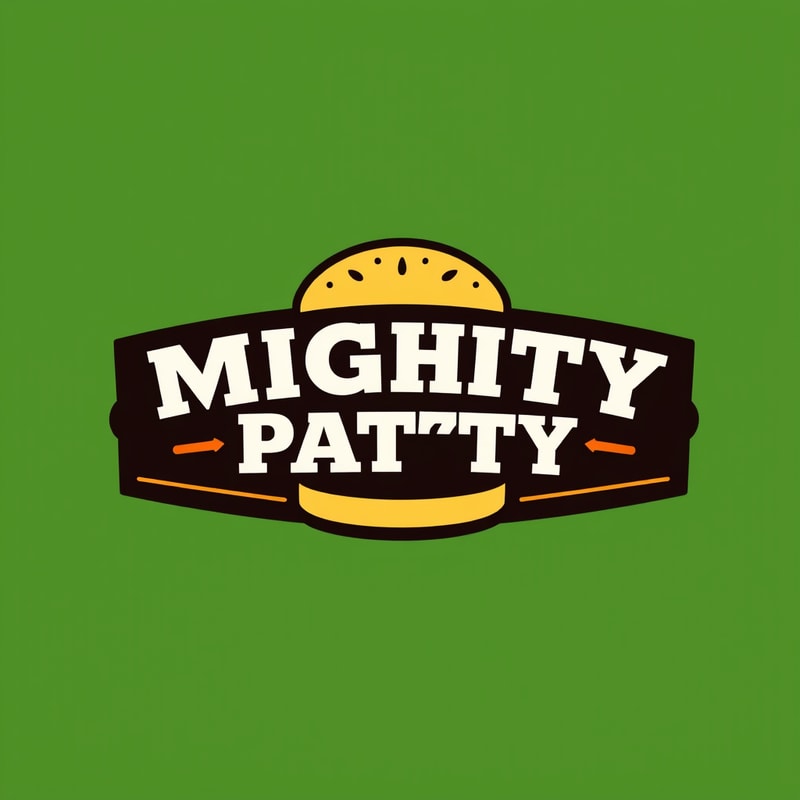 Professional logo design. Design a playful logo for a gourmet burger restaurant, “Mighty Patty.”