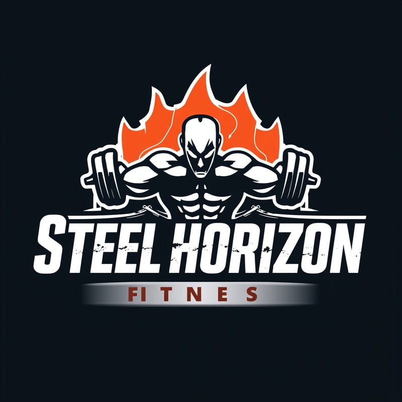 Professional logo design. Design a powerful logo for a gym named “Steel Horizon Fitness.”