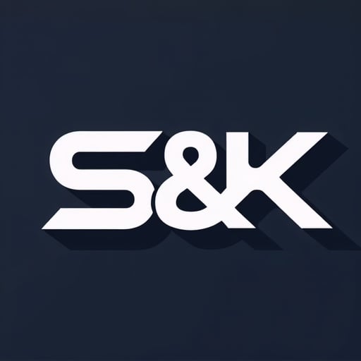 S&K text. connect the & and K