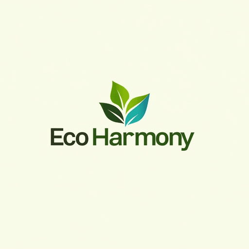 Professional logo design. Create a logo for "EcoHarmony," an eco-friendly brand. Incorporate elements such as leaves, a globe, and recycling symbols to emphasize sustainability. Use earthy colors like green, brown, and blue. Choose a clean, organic font that reflects the brand’s commitment to the environment.