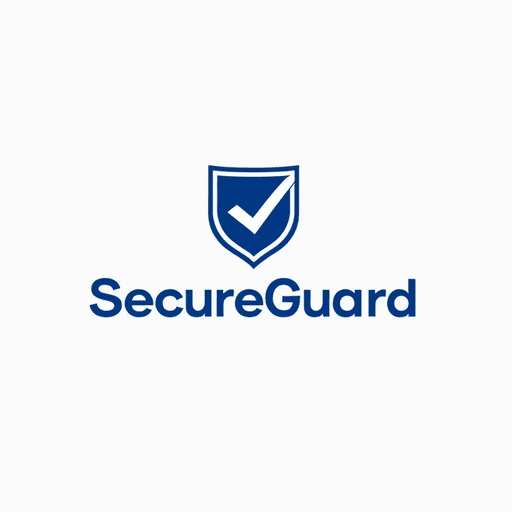 Professional logo design. Illustrate a shield with a checkmark in professional blue and white colors and clean, sans-serif typography for "SecureGuard"