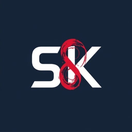 S&K text. connect the & and K