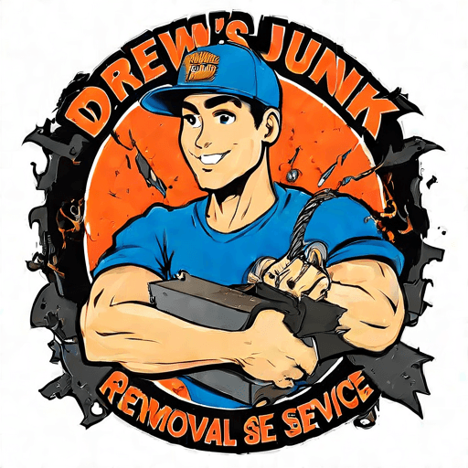 Professional logo design. Drew's Junk Removal Service. A logo that is memorable and eye catching <lora:sdxlbase20:1>