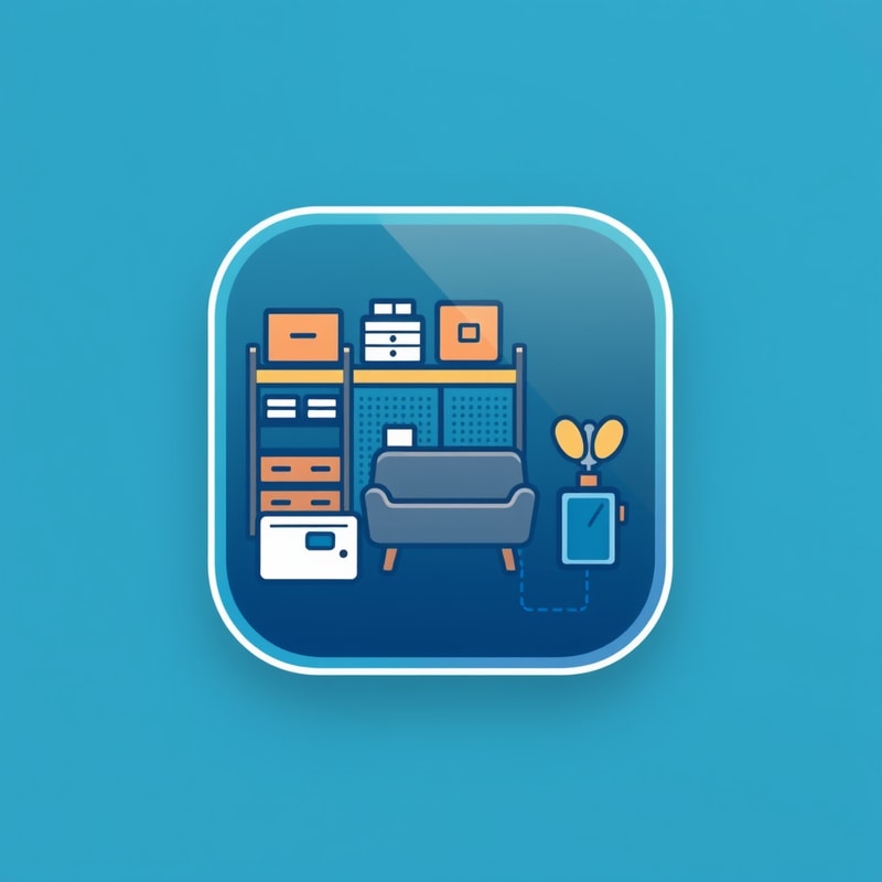 Professional logo design. an app icon for ios for an inventory app which scaned furniture and machines from asset accounting