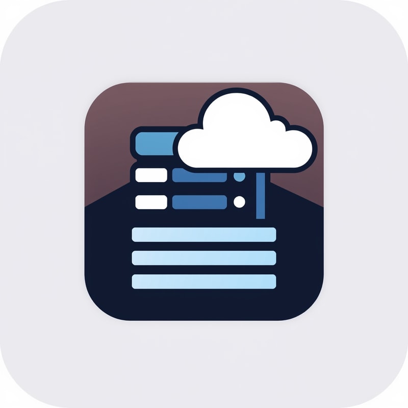 Professional logo design. an app icon for ios for an inventory app which server and industrial machines machines from asset accounting